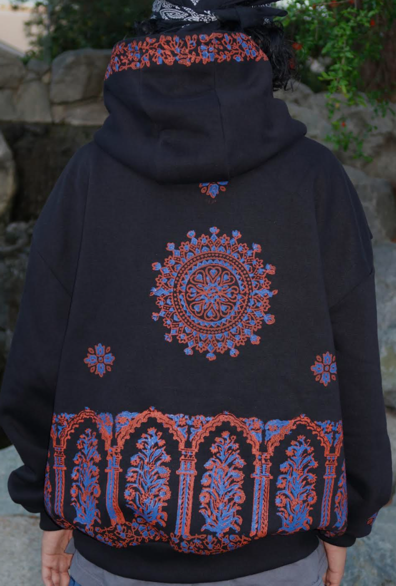 Mandala Block Print Hoodie