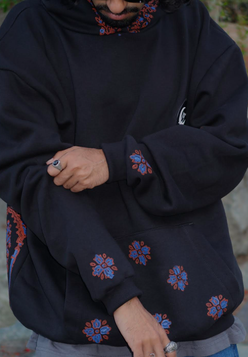 Mandala Block Print Hoodie
