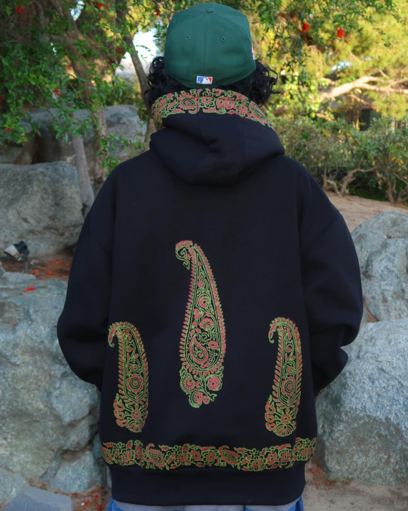Paisley Block Print Hoodie