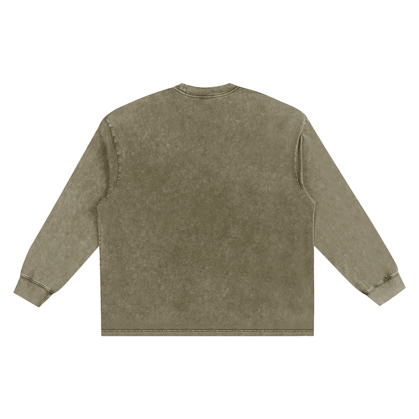 Back view of the Tawakkul Atom Tee in earth-toned color with oversized fit for comfortable wear.